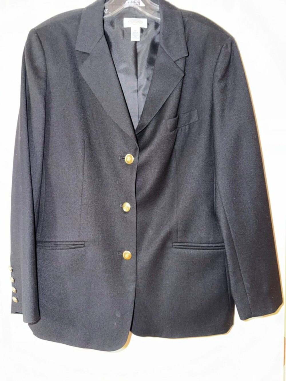 All wool, Talbots black jacket, 12p